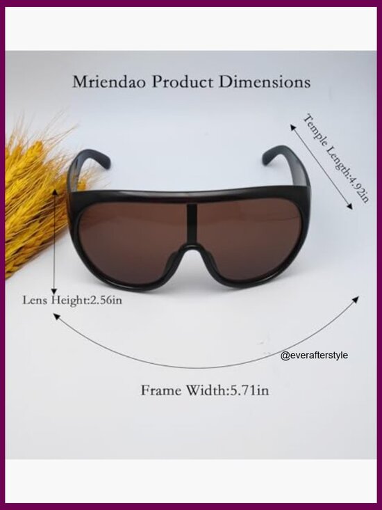 Trendy Oversized Sunglasses with UV400 Lens Protection main image 4